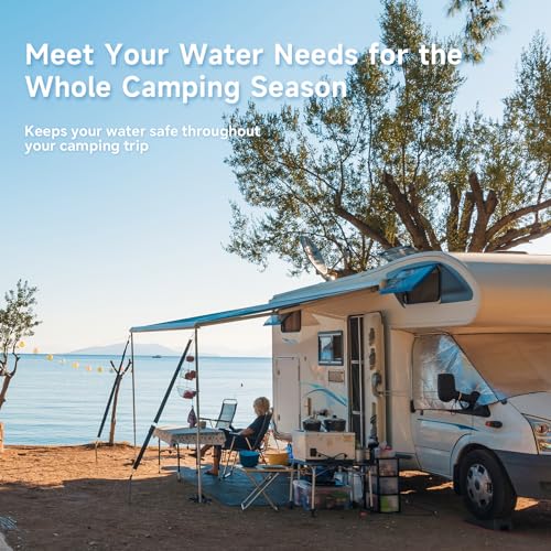 Image of Membrane Solutions RV Water Filter, Inline Water Filter Reduces Bad Taste, Odors, Rust, Fluoride, Chlorine and Sediment in Drinking Water, Ideal for RV, Campers, Marine, Boats and Garden, 2 Pack