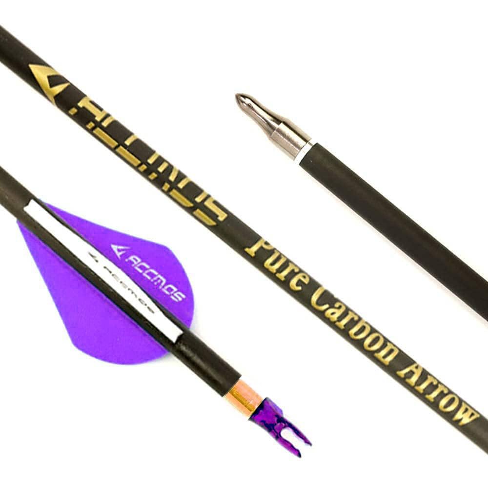6/12pc Lunghezza Personalizzata Frecce in Carbonio 300/350/400/500/600/700/800 Spine 2" Piume di Plastica Freccia per Bersagli Freccia da Caccia per Arco Ricurvo Arco Composto Tiro con L'Arco