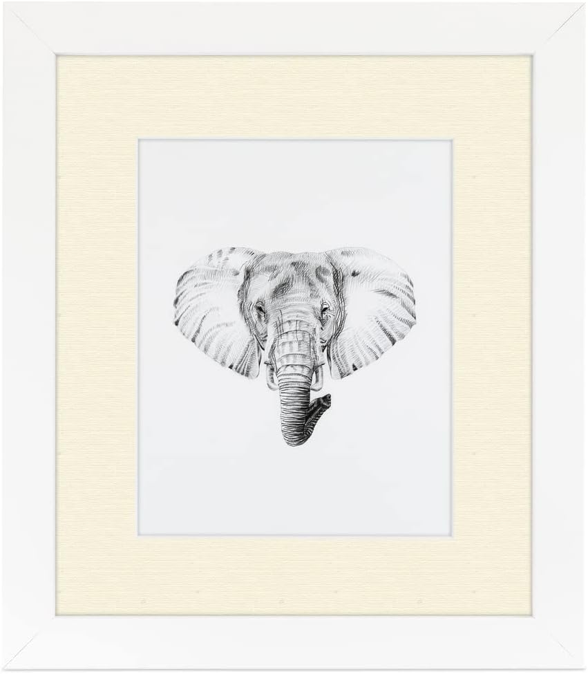 ArtToFrames 10x16 inch Satin White Frame Picture Frame with 2 Inch Single Ivory Mat, SingleMat-FRBW26074-10x16-81