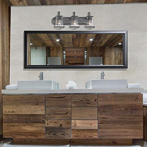Designers Fountain 87003-WI 24in Darby 3-Light Bathroom Vanity Light Fixture, Weathered Iron