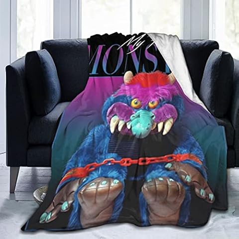 Katiadden Nice My American Pet Theme Monster Throw Blanket, Plush Fuzzy Blanket and Throws for Better Relaxing, Warm Air Conditioning Blanket 60"X50" Cover