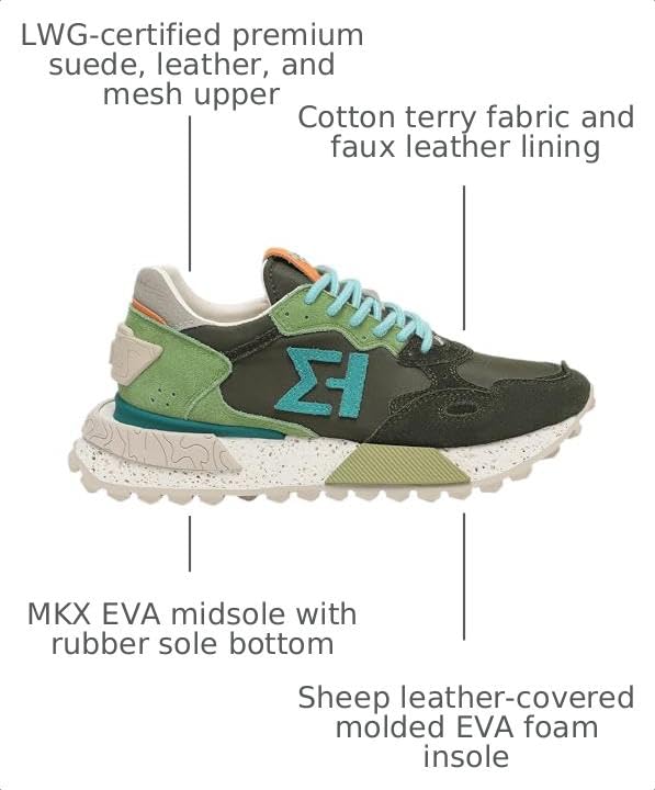 Image of ELHANN.H The NSJ358 is a Sneaker Made of Leather and Premium Suede.