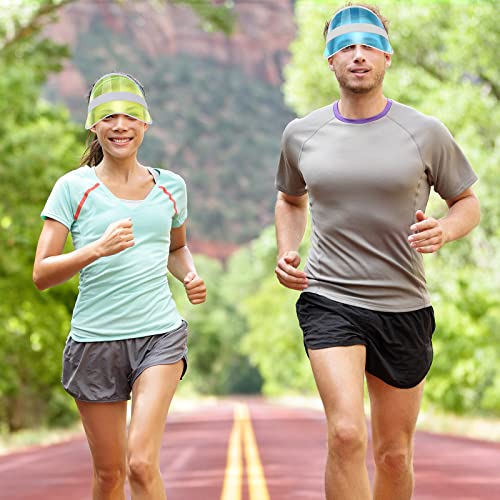 26 Pack Clear Sun Visor Hats Plastic Visor Caps Uv Protection Poker Visor Hat Colorful Unisex Sun Visors For Women Men #TOP6