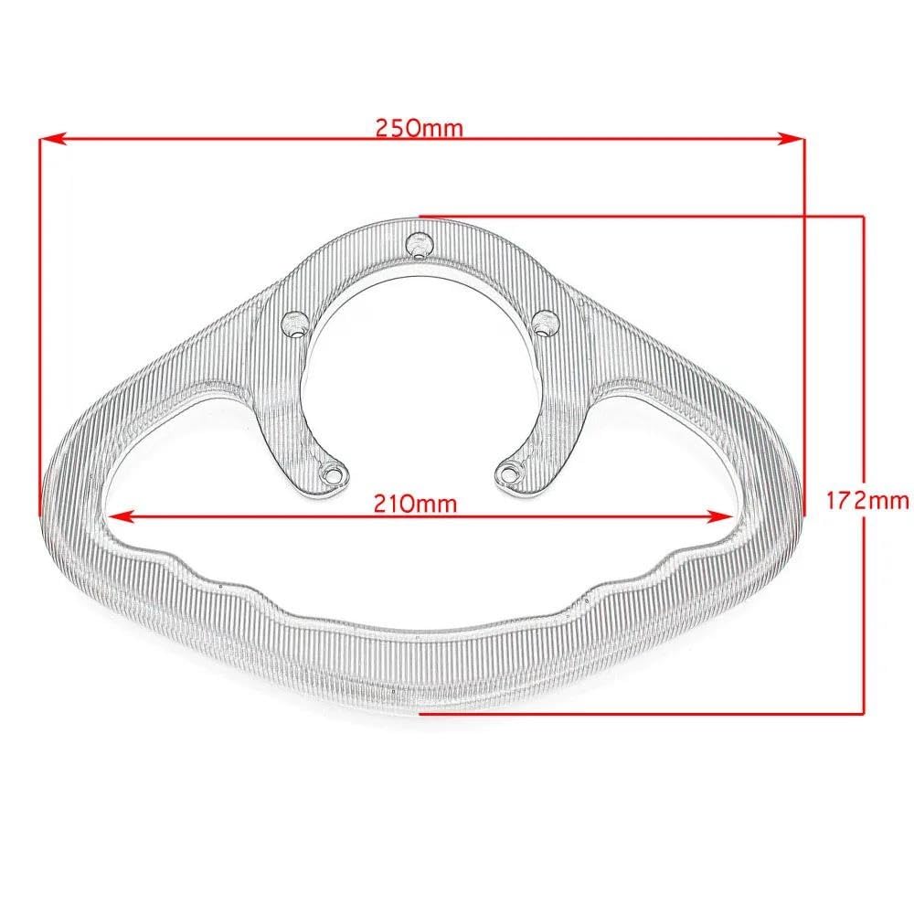 Asa Agarre Pasajero Motocicleta para Suzuki GSR 600 750 GSX-S 750 1000 F SV 650 A GW250 DL650 XT DL 1000 Reposabrazos Tanque Combustible Motocicleta Empuñadura Trasera Pasajero(Negro)