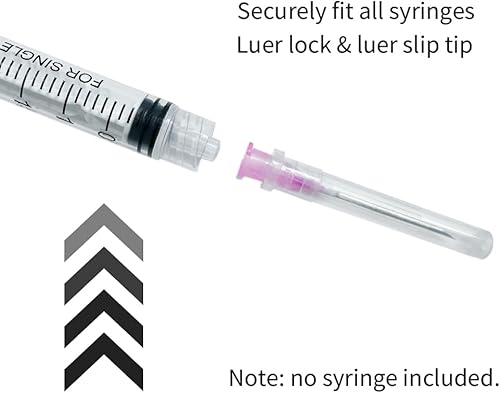 Miniatura 3 de Aguja dispensadora con tapa, accesorios de jeringa deslizante Luer Lock Luer para inyección desechable estéril, sellados individualmente para