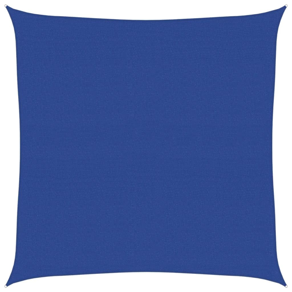 Voile d'ombrage carré 6x6m en PEHD avec fixations en acier
