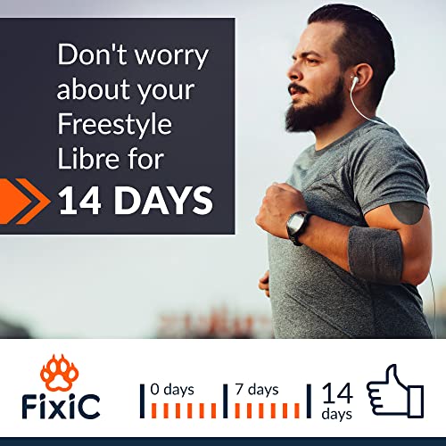 FixiC Freestyle Adhesive Patches 25 PCS – Good for Libre 1, 2 – Enlite – Guardian – Waterproof Adhesive Patches – Libre Adhesive Covers – Pre-Cut – The Best Fixation for your Sensor! (Black) - Thumbnail 5