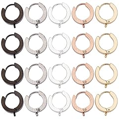 20pcs Stainless Steel Huggie Earring Hooks