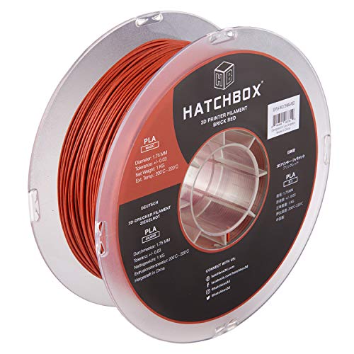 HATCHBOX Magic Stone Filament PLA pour imprimante 3D, précision dimensionnelle +/- 0,03 mm, bobine de 1 kg, 1,75 mm, rouge brique 9 HATCHBOX Magic Stone Filament PLA pour imprimante 3D, précision dimensionnelle +/- 0,03 mm, bobine de 1 kg, 1,75 mm, rouge brique