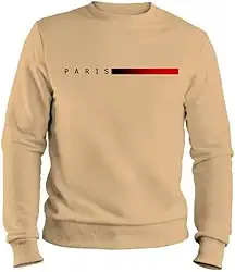 Moletom Masculino Paris Blusa de Frio Gola Careca Flanelado e Macio