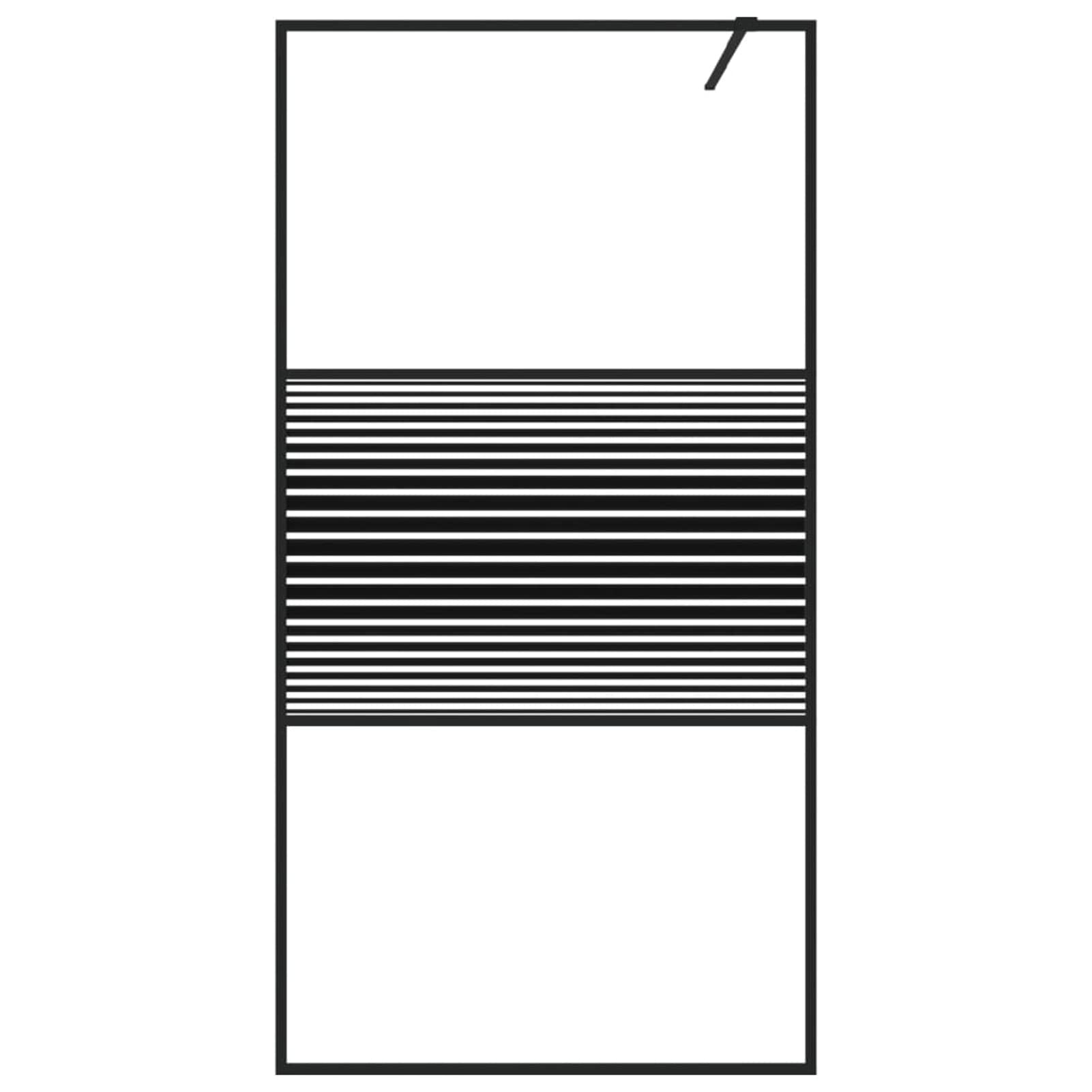 ShGaxin Mampara de Ducha Vidrio ESG Transparente Negro 100x195 cm, Mampara Bañera, Mampara Baño Ducha, Cabina De Ducha, Mampara Baño