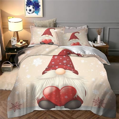 Parure de lit Noël 260x220 housse couette super king microfibre ado