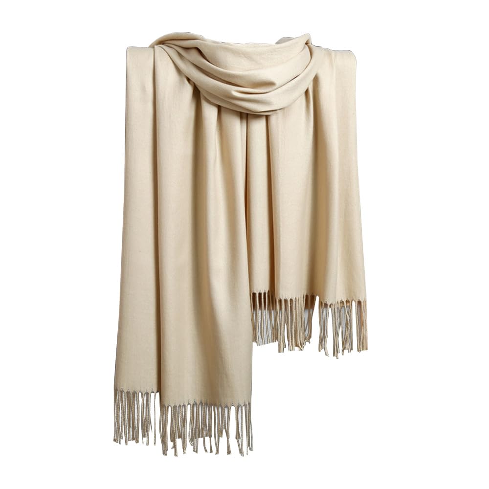 KBRPEY Bufanda Mujer Elegante Chal Bufanda De Invierno Para Mujer Chal De Pashmina Panuelos Larga y Suave Chal con Flecos Bufanda para Boda, Fiesta Comuniones, Eventos de Noche