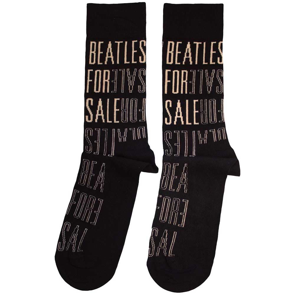 The Beatles For Sale Text Outlines Repeat Ankle Chaussettes Size One Size - Les Beatles, Paul McCartney, John Lennon, RIngo Starr, George Harrison The Beatles For Sale Text Outlines Repeat Ankle Chaussettes Size One Size