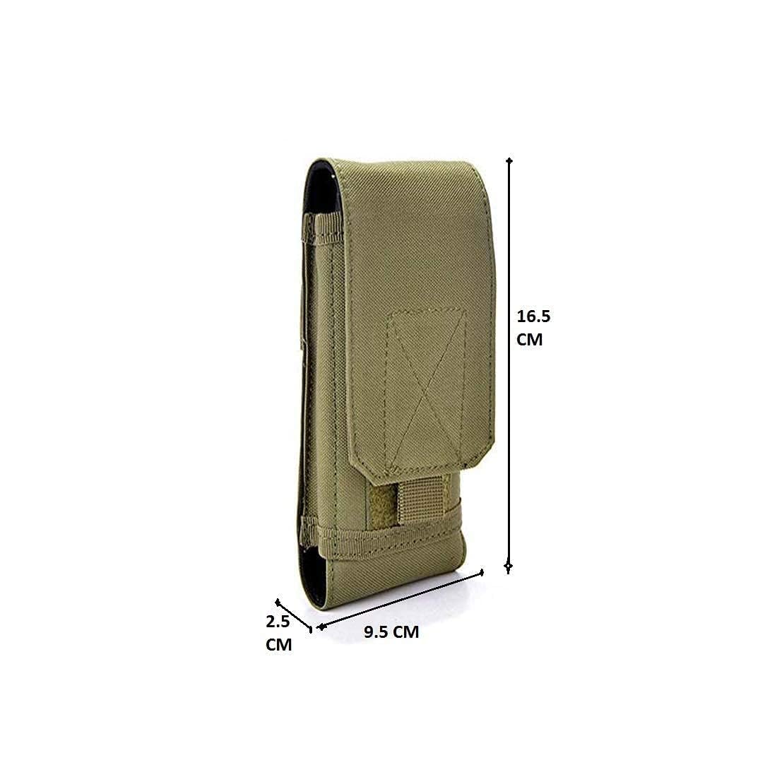 Meakwisht Mobile Phone Belt Pouch – Durable Waist Holster Case with Secure Flap, Multi-Purpose Carry Holder for Smartphones, Tools & Accessories,16.5 X 9.5 X 2.5 cm(Green)