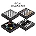 Leather 4-in-1 Chess, Checkers, Backgammon and Chinese Checkers Board Game Combo Set