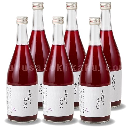 赤紫蘇ジュース6本箱入り しそしそばなし(しそ3本+しそ3本) 岐阜県産赤しそ 東白川村ジュース