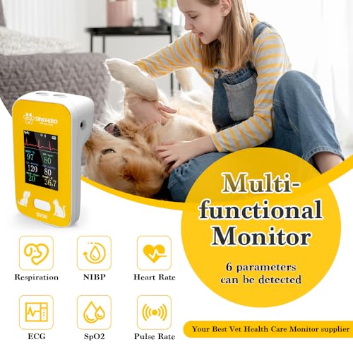 Image of Veterinary Monitor for Dog with Bluetooth,Pulse Oximeter for Pet,6 Parameters Blood Pressure Rechargeable Animal(Include Dogs and Cats) for Family Clinic