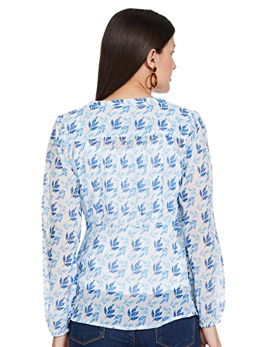 Image of Amazon Brand - Eden & Ivy Women's Georgette V-Neck Long Sleeve Regular Fit Shirt Top (Available in Plus Sizes)