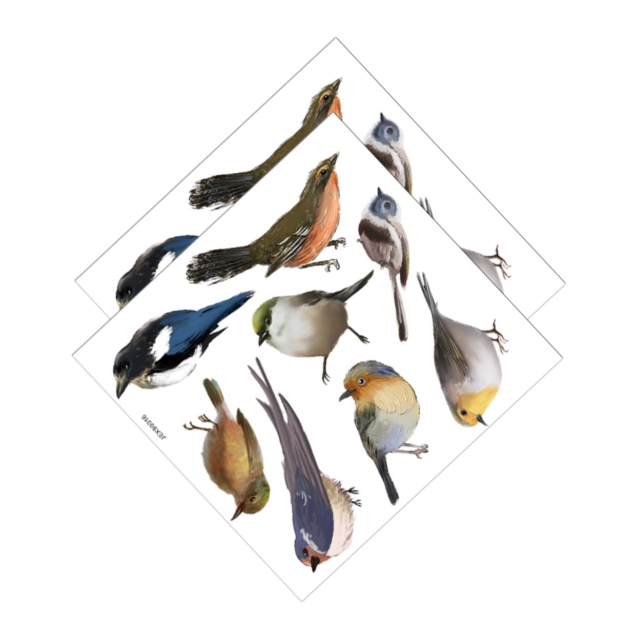 SHINEOFI Pegatinas En Las Ventanas Calcomanías Ventana Se Aferra Decoraciones Pegatizas De Pájaros De Ventana Anti-colisión Decoración De Ventanas De Polivinilo 2 Hojas*4