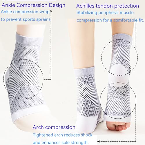 3Pairs Upgrade Neuropathy Socks for Men Women - 20-30 mmHg Soothe Relief Compression Socks - Open Toe Elastic Sock2