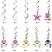 Tinabless Shark Hanging Swirl Decorations, 30 Ct Little Shark Birthday Party Decorations for Shark Theme Birthday Baby Shower Festival Party, Kids Shark Party Supplies
