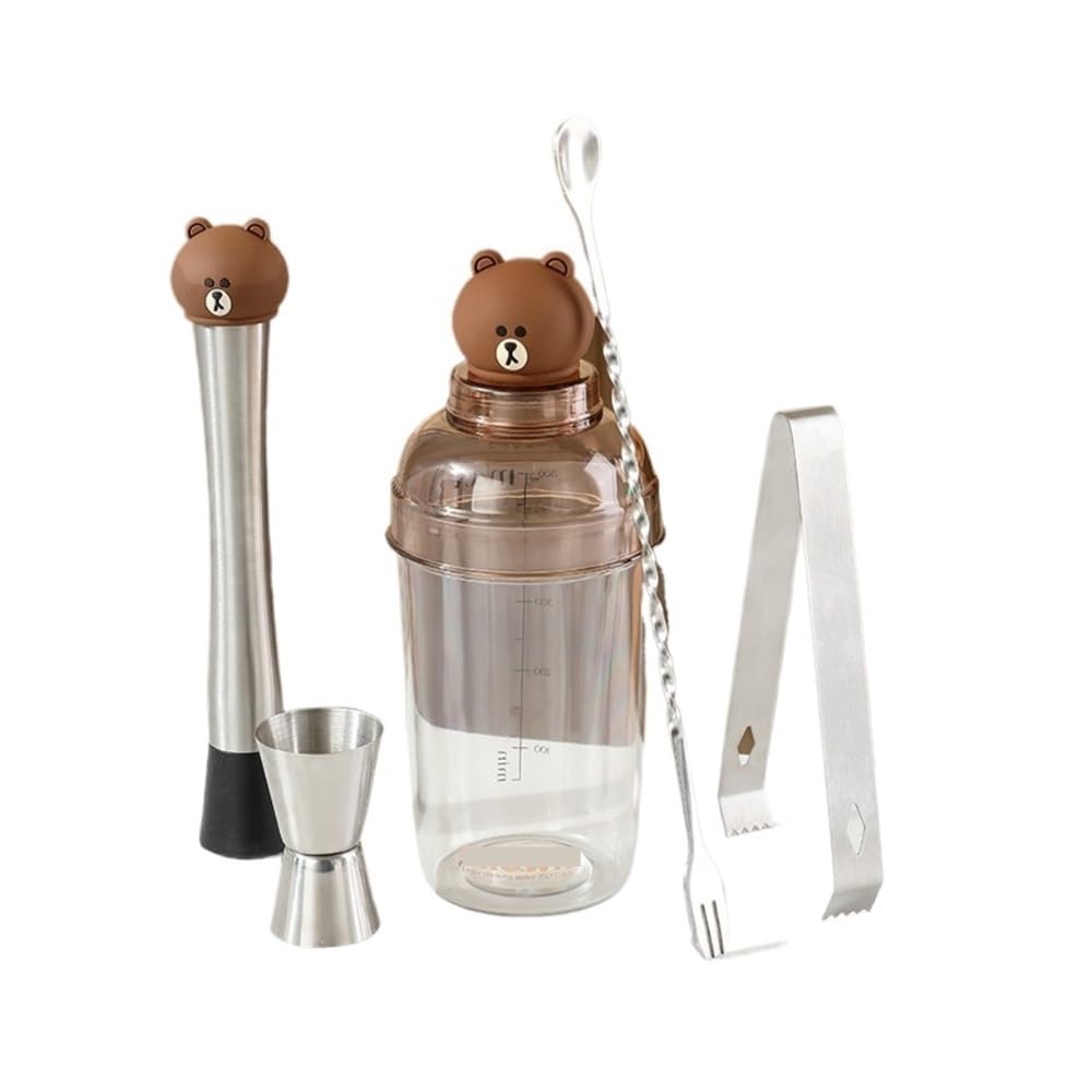 Coctelera Juego de 5 cocteleras con triturador de hielo y sacador de mano for cócteles y té de limón