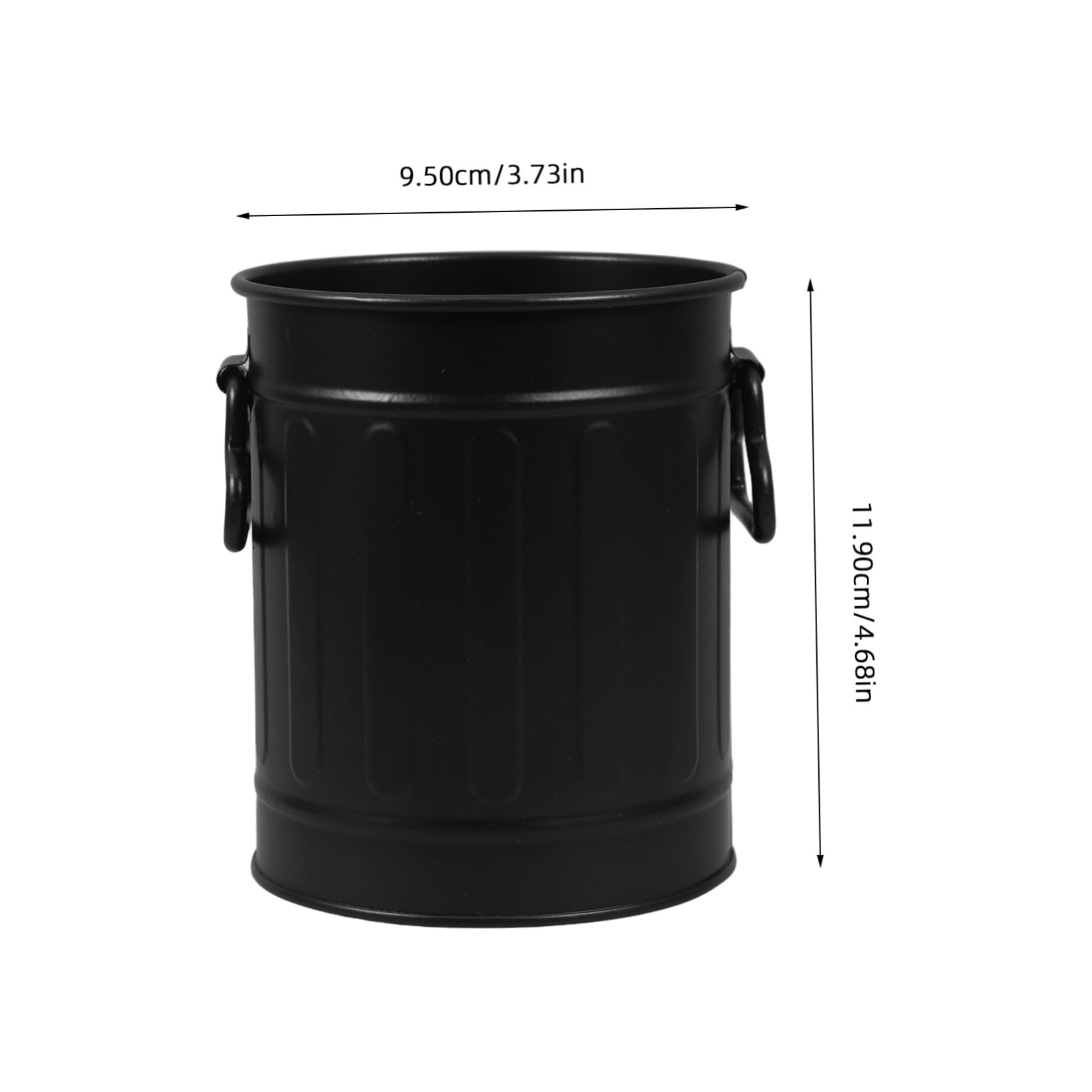 HOMSFOU 3 Set Cestino Da Scrivania Porta Di Penna Decorativo Titolare Della Matita Domestica Portapenne Da Scrivania Porta Di Penna Multifunzione Cartoleria Ferro Da Stiro Nero 2 Pezzi * 3