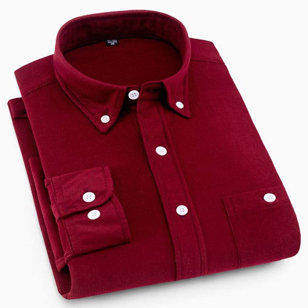 IIK Camicia Calda da Uomo,Camicia da Uomo Casual in Cotone Manica Lunga Calda Morbida con Tasca Camicia Casual Casual Morbida E Confortevole per Esterni Adatta per Primavera, Autunno E Inverno