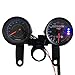 Produktbild KKmoon Tachometer (13.000 UpM) und Dual-Geschwindigkeitsmesser (km/h) mit LED-Signalanzeige für 12-V-Universalmotorräder