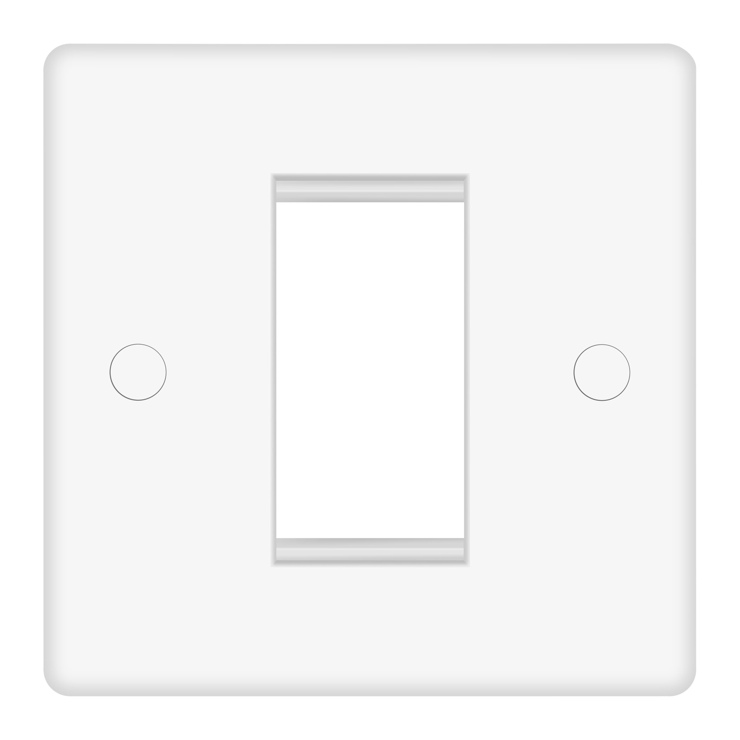EVOGES Vector Modular Faceplates – White, 1G / 2G / 4G – Euro Module Size 25x50mm & 50x50mm & 100x50mm – Gloss Finish, UK Wiring Accessories (1 Gang (25x50mm))