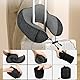 SOMLAW Nackenkissen Flugzeug - Reisekissen 100% Memory Foam - Tragbares Flugkissen - mit 3D-Schlafmaske und Ohrstöpsel - Ideal für Flugzeugstuhl, Auto, Zuhause, Büro, Schlafkissen