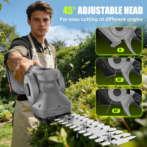 Image of 2-in-1 600W 21V Cordless Hedge Trimmer, Gray