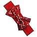 Baby Girls Sequins Headbands 5pcs Glitter Bow Head Wrap Elastics Sparkle Headdress Hair Accessories(Color-LP)