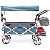 Creative Outdoor Push Pull Collapsible Folding Wagon Cart | Silver Series | Beach Park Garden &...