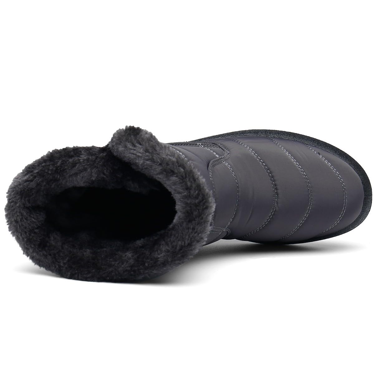 Stivali Donna Stivaletti Invernali Impermeabili Cerniera Stivali da Neve Cotone Caldo Peluche Caviglia Boots Bassi Scarpe Ultraleggero