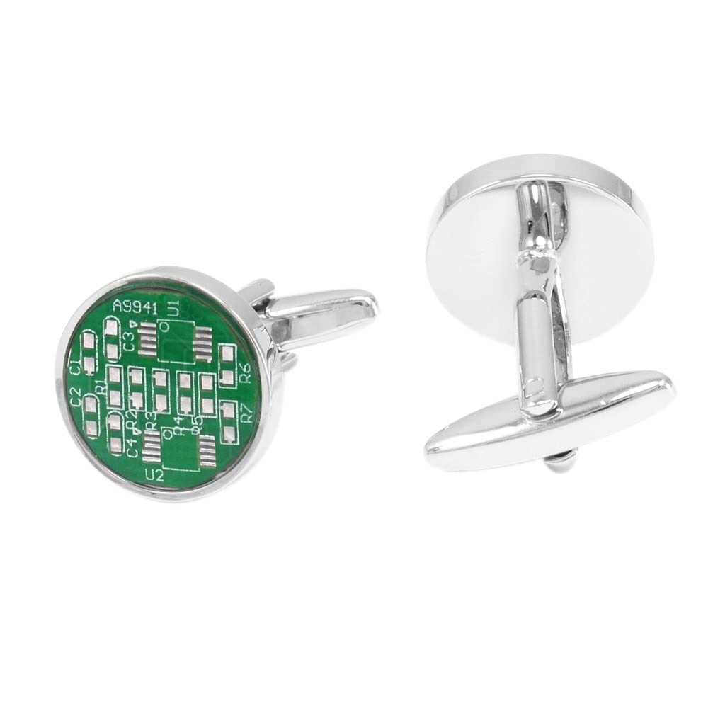 Gemelli per circuiti Stampati Moda Uomo Camicie francesi Gemelli personalità novità Bottoni per circuiti Stampati PCB Regali per Gioielli da Uomo