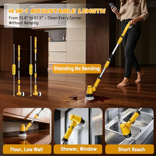 Brosse de nettoyage électrique compatible DeWalt 20V Ecarke sans fil