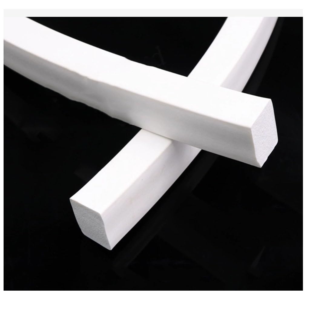 MRVAKDYDI Square Silicone Rubber Seal Strip, Square White Silicone Rubber Foamed Sponge Seal Gasket Strip 4x4mm-30x30mm 1 meter