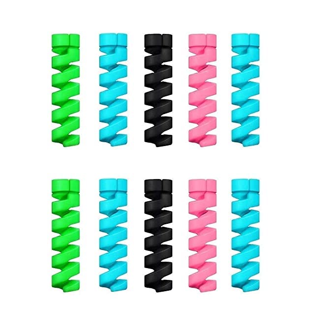 Spiral Charger Cable Protector Data Cable Saver Charging Cord Protective for iPhone Samsung Mackbook Universal Earphone Cable Cover (10 Pieces (Set 2)-image-25