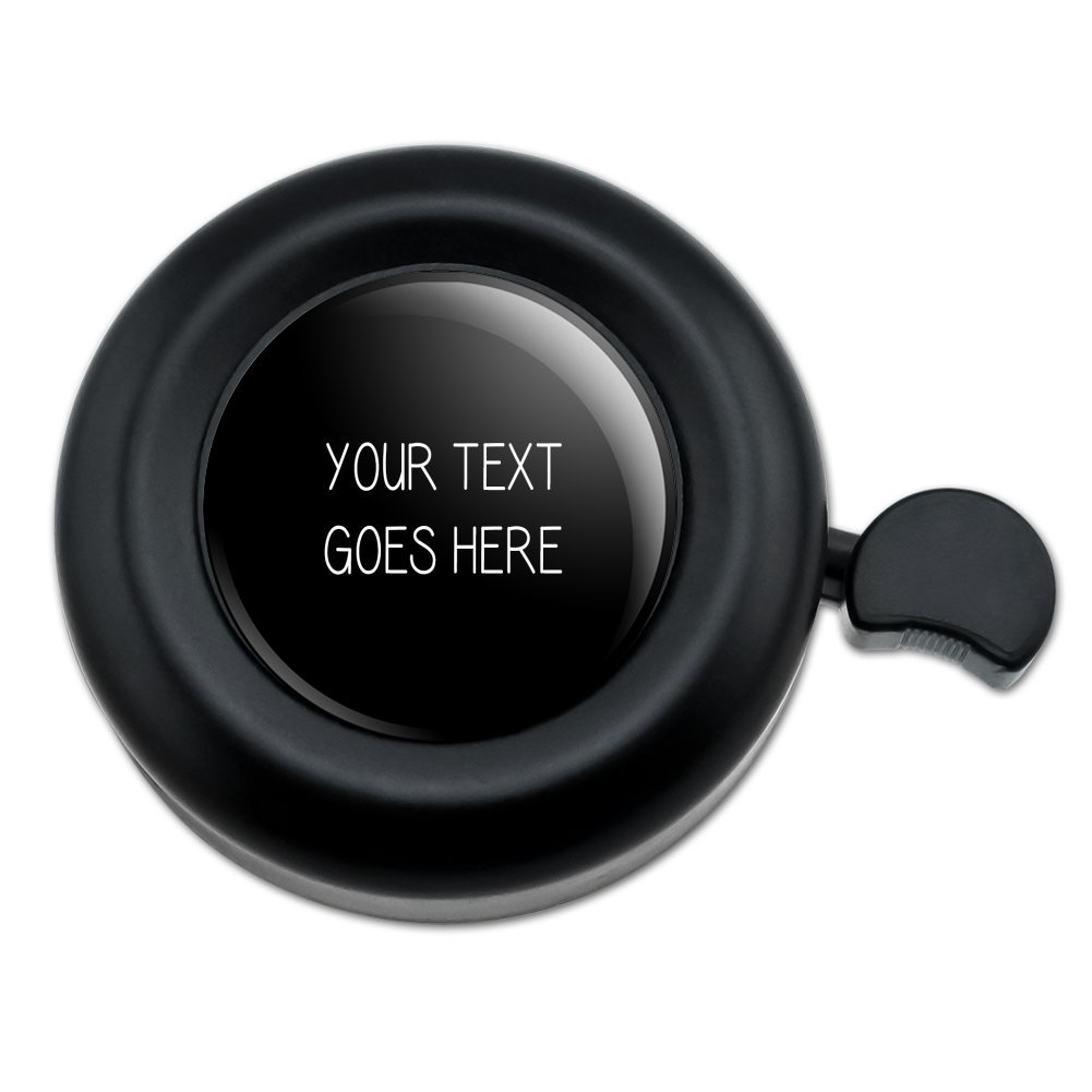 Graphics and More Personalized Custom Black Background Any Occasion Bicycle Handlebar Bike Bell