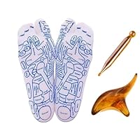 Fußreflexzonen Socken, fußmassage socken mit Massage Tools, Druckpunkt Socken Für Fuß Reflexzonen Massage, fussreflexzonenmassage socken, akupressur socken (Männer-groß)