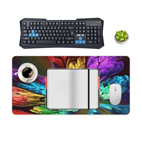 Rainbow Butterfly Desk Pad Large Office Desk Mat miniatura 4