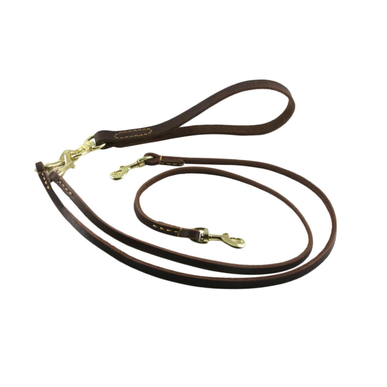 Toyvian Guinzaglio Resistente e Leggero in Pelle di Bovino Doppio per Cani da 120 Cm Passeggiate e Viaggi per Cuccioli