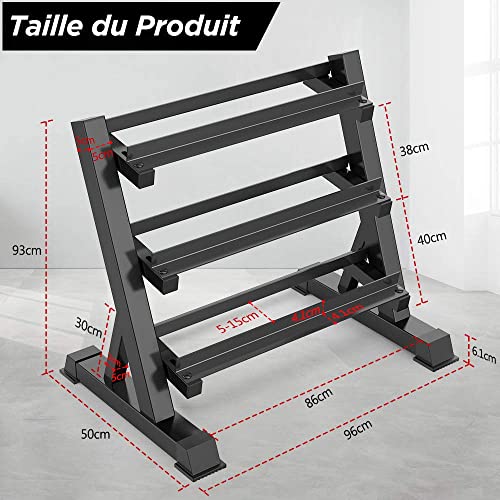 Support pour Haltères Ajustables YOLEO Rack Robustesse Pro 500KG - 3