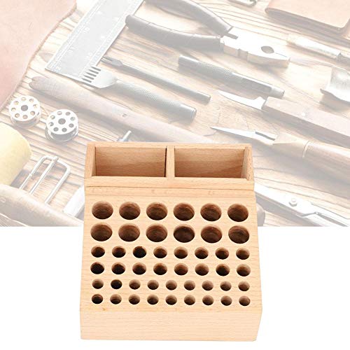 Porte-outils en cuir pour organiser 48 outils et timbres en bois - 6