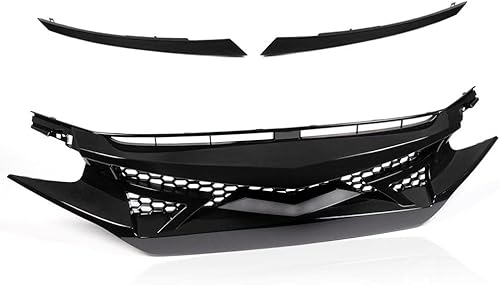 Miniatura 9 de G-PLUS Rejilla de malla para capó frontal, estilo de fábrica, compatible con Honda Civic 2016-2018