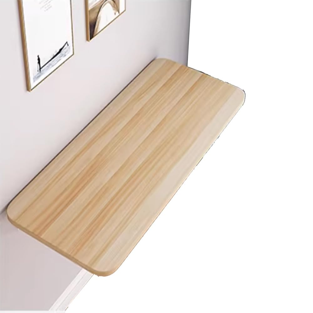 Table pliante murale en noyer pour petits espaces sans encombrement