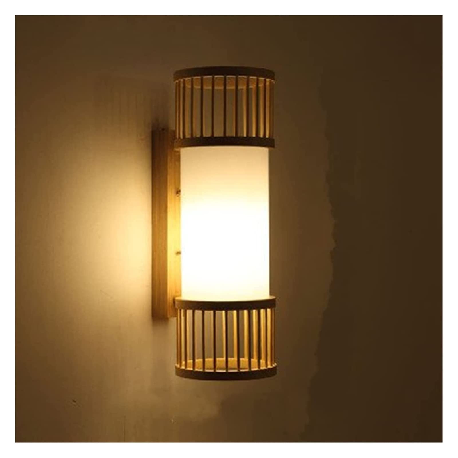 ZTCHSENZT Wall Lamp Japanese Tatami Style Rectangle Wooden LED Warm White Bedside Restaurant Bar,Wall Sconces,E