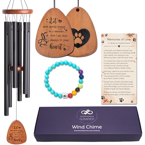 Dog Memorial Gifts for Loss of Dog, Pet Memorial Wind Chime (28 Inches), Loss of Dogs Sympathy Gift, Pet Remembrance Gift, Bereavement Gifts Dogs, Passing Away, Rainbow Bridge Gift by CLOVANEST - Image 8